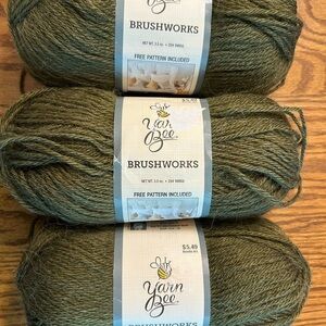 Brushworks Olive Green Yarn